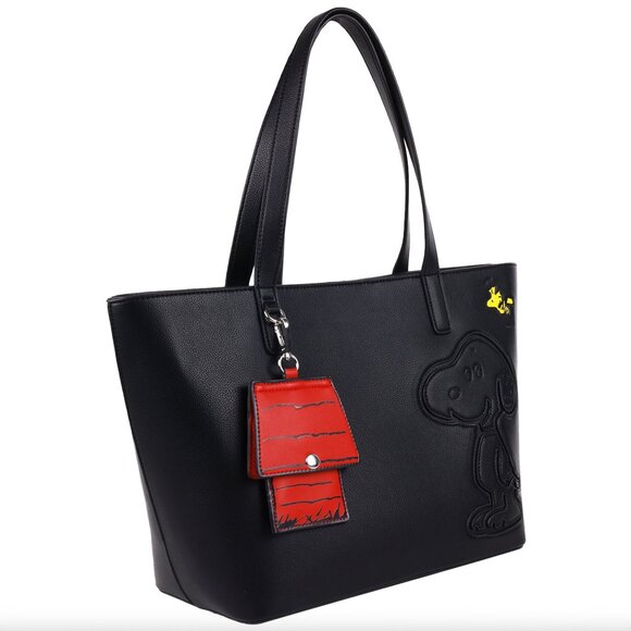 Danielle Nicole Peanuts Snoopy Tote Bag with Doghouse Cardholder - Picture 3 of 10